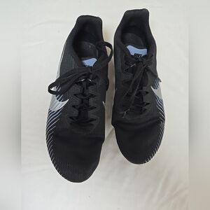 Nike Zoom Rival M 9 Ladies 6.5 Track Shoes Metal Spikes Black/Silver Great Cond.
